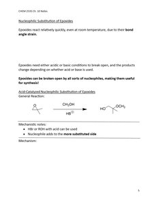Mechanism of acid-catalyzed nucleophilic substitution of epoxides