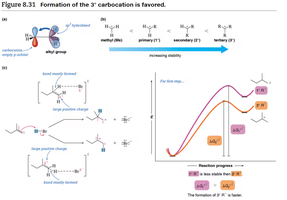 Carbocation stability and rearrangement