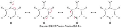 Resonance structures of phenoxide ion