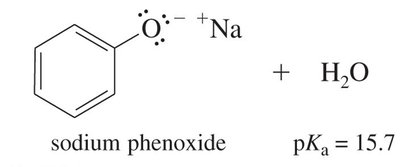 Sodium phenoxide and water