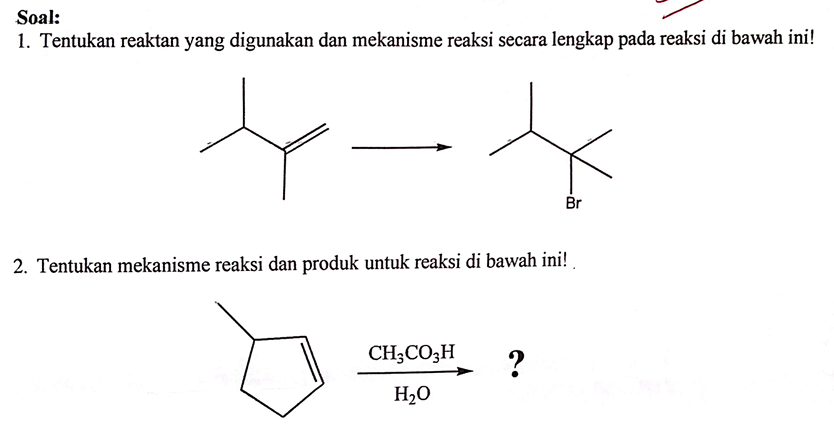 Alkene to alkyl bromide reaction