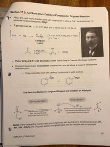 Grignard reaction with carbonyl compounds