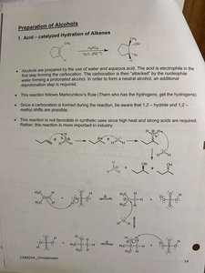 Addition reactions with alkenes