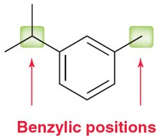Benzylic positions on aromatic ring