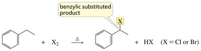 Benzylic and allylic substitution mechanism