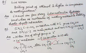 Hydrogen bonding in ethanol