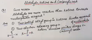 Steric and electronic effects in aldehydes and ketones