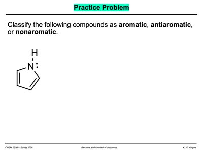 Practice: classify aromaticity for a specific compound