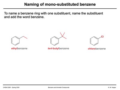 Examples of mono-substituted benzenes