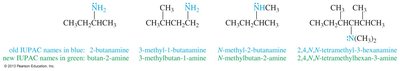 IUPAC names of amines