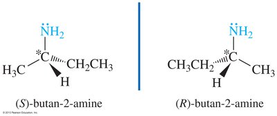 Chiral amines with chiral carbon centers