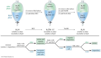 Purification flowchart for amines