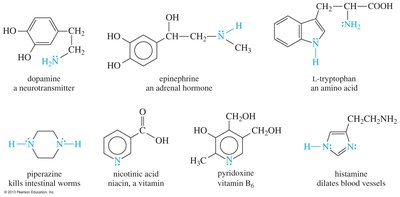 Structures of biologically active amines