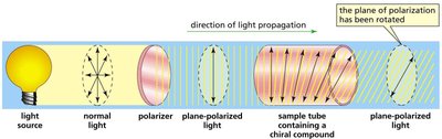 Measurement of optical activity using plane-polarized light