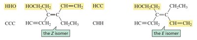 E,Z isomerism with complex substituents