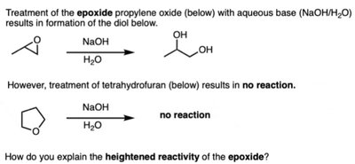 Epoxide vs. THF reactivity