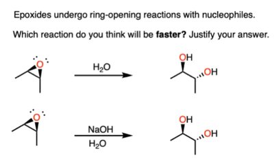 Epoxide ring-opening with water vs. base
