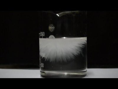 Supersaturated solution: sodium acetate crystallization