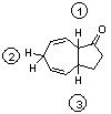 Labeled protons on a bicyclic ketone structure