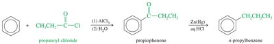 Clemmensen reduction of acylbenzenes