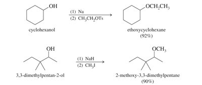 Williamson ether synthesis examples