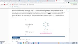 chirality center in a ring