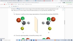 mirror images of bromochlorofluoromethane