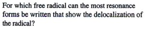 Question about resonance forms for free radicals