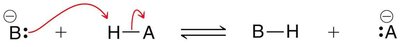Curved arrow mechanism for proton transfer