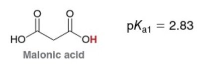 Malonic acid structure and pKa