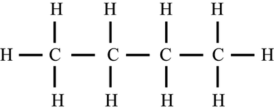 Displayed Formula of Butane
