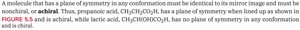 Mug and its mirror image are not superposable (chiral)