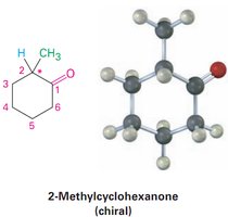 Methylcyclohexane (achiral) with symmetry plane