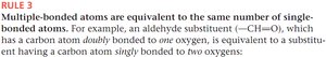 Examples of equivalent pairs for multiple-bonded atoms