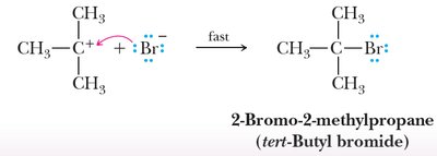 Nucleophilic attack in SN1 reaction