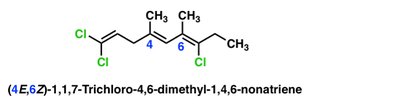 Example of E/Z nomenclature in a polyene