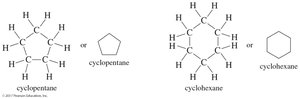 Cycloalkane structures