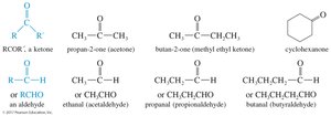 Aldehyde and ketone structures
