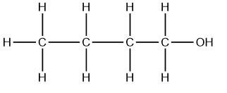 Kekulé structure of a primary alcohol