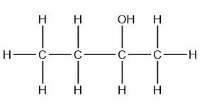 Kekulé structure of a secondary alcohol