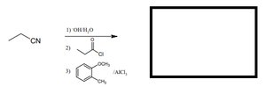 Ethyl cyanide reaction sequence