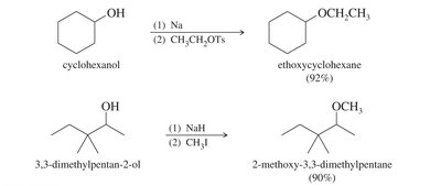 Examples of Williamson ether synthesis