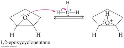 Acid-catalyzed opening of epoxides