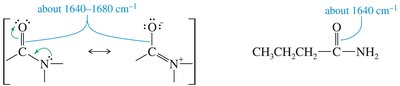 Carbonyl group IR absorptions