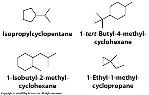 Examples of cycloalkane structures