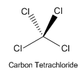 Structure of carbon tetrachloride, a nonpolar molecule