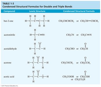 Condensed structural formula example