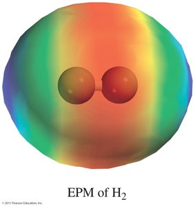 Electrostatic potential map of H2