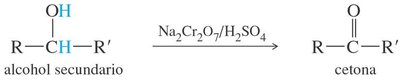 Oxidación de alcoholes secundarios a cetonas