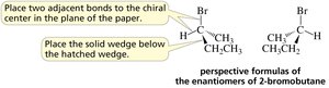 Perspective formulas of enantiomers